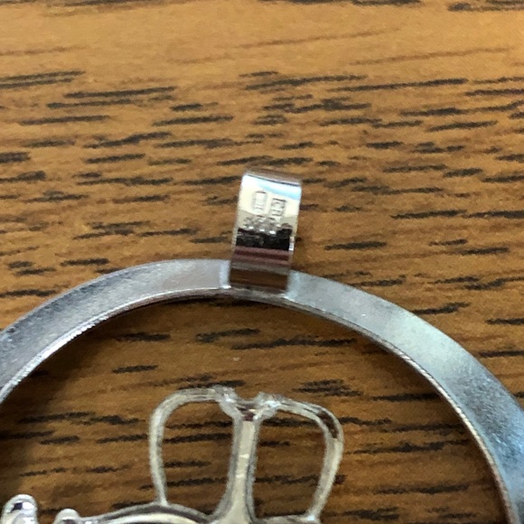 835 sterling silver Weighed Scale Pendant - Picture 4 of 5